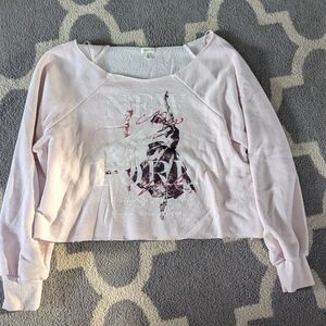 Stylish Light Pink Graphic Sweatshirt